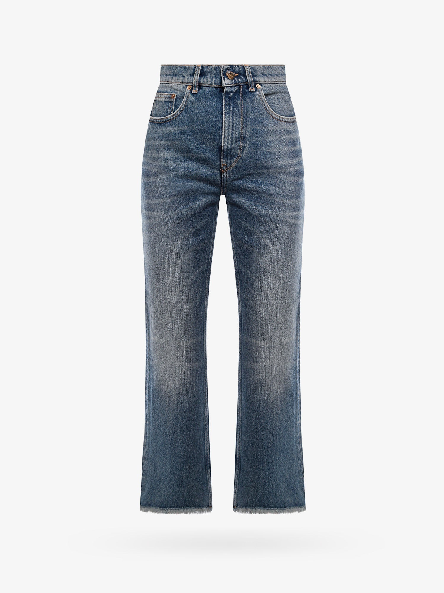 Derin New Cropped Flare Jeans With Back Logoed Patch - 1