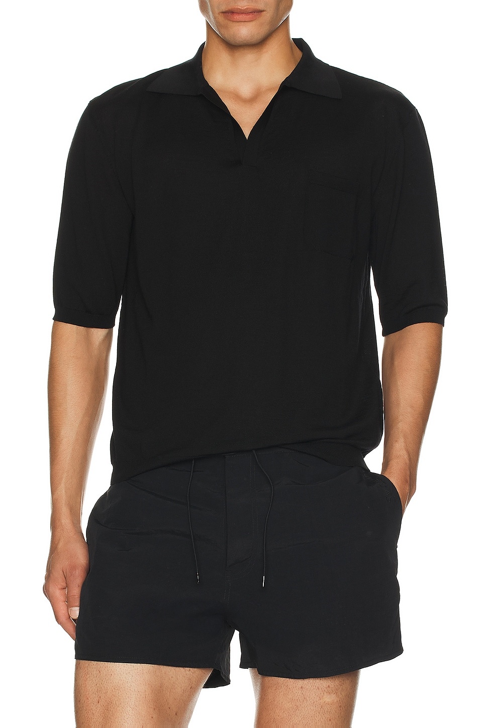 Short Sleeve Polo Sweater - 3