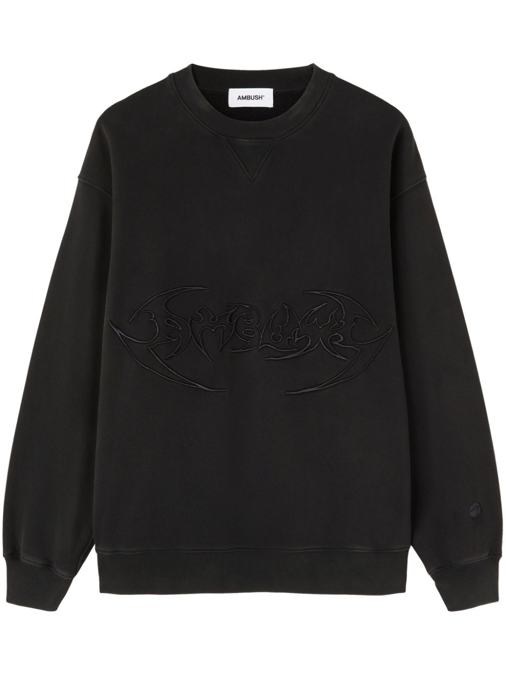 logo-embroidered organic cotton sweatshirt - 1