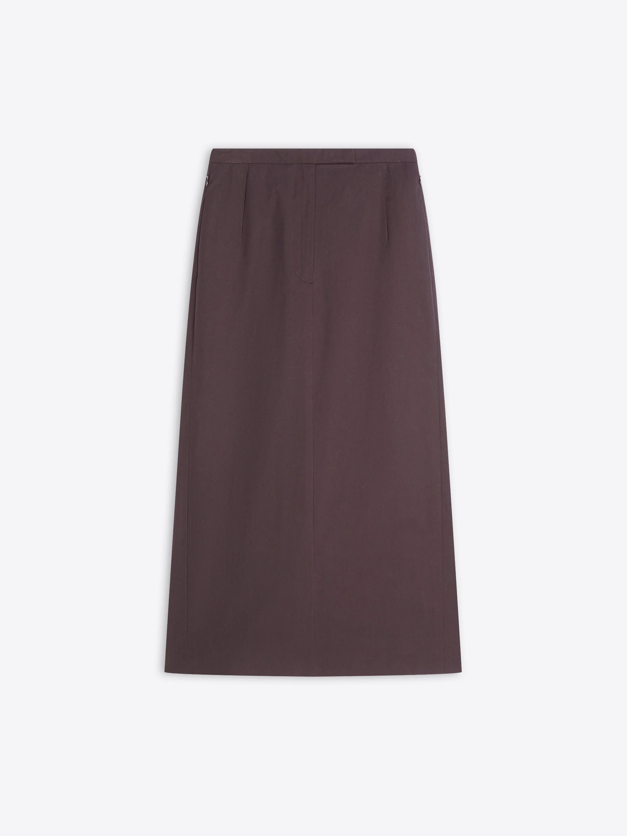 TAILORED COTTON POPLIN SKIRT - 1