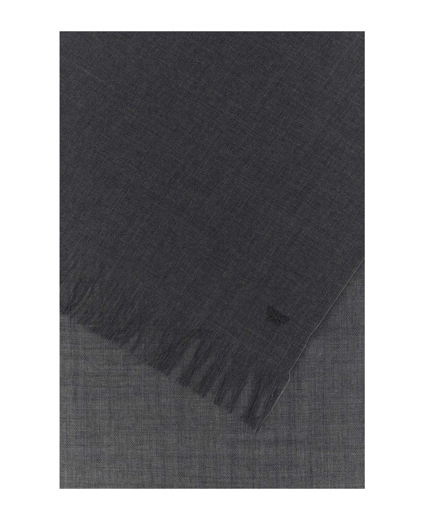 Charcoal Wool Ken Scarf - 2