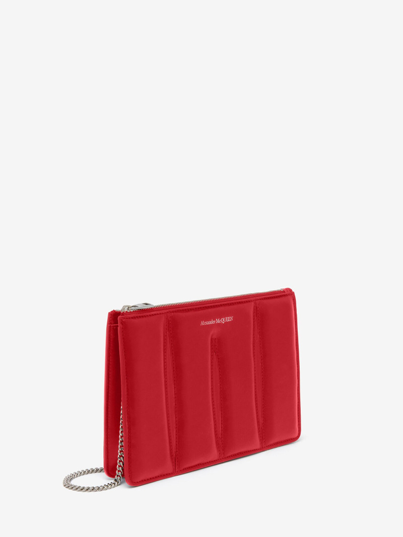 Alexander McQueen Women's The Slash Zip Pouch in Welsh Red outlook