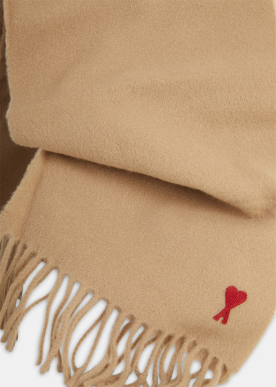 AMI Paris Champagne Ami de Coeur Wool Scarf outlook