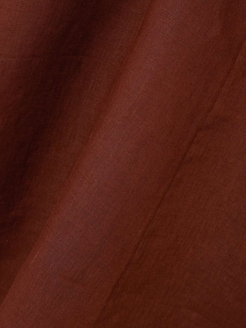L'Intemporel Snob linen midi dress Brown 4