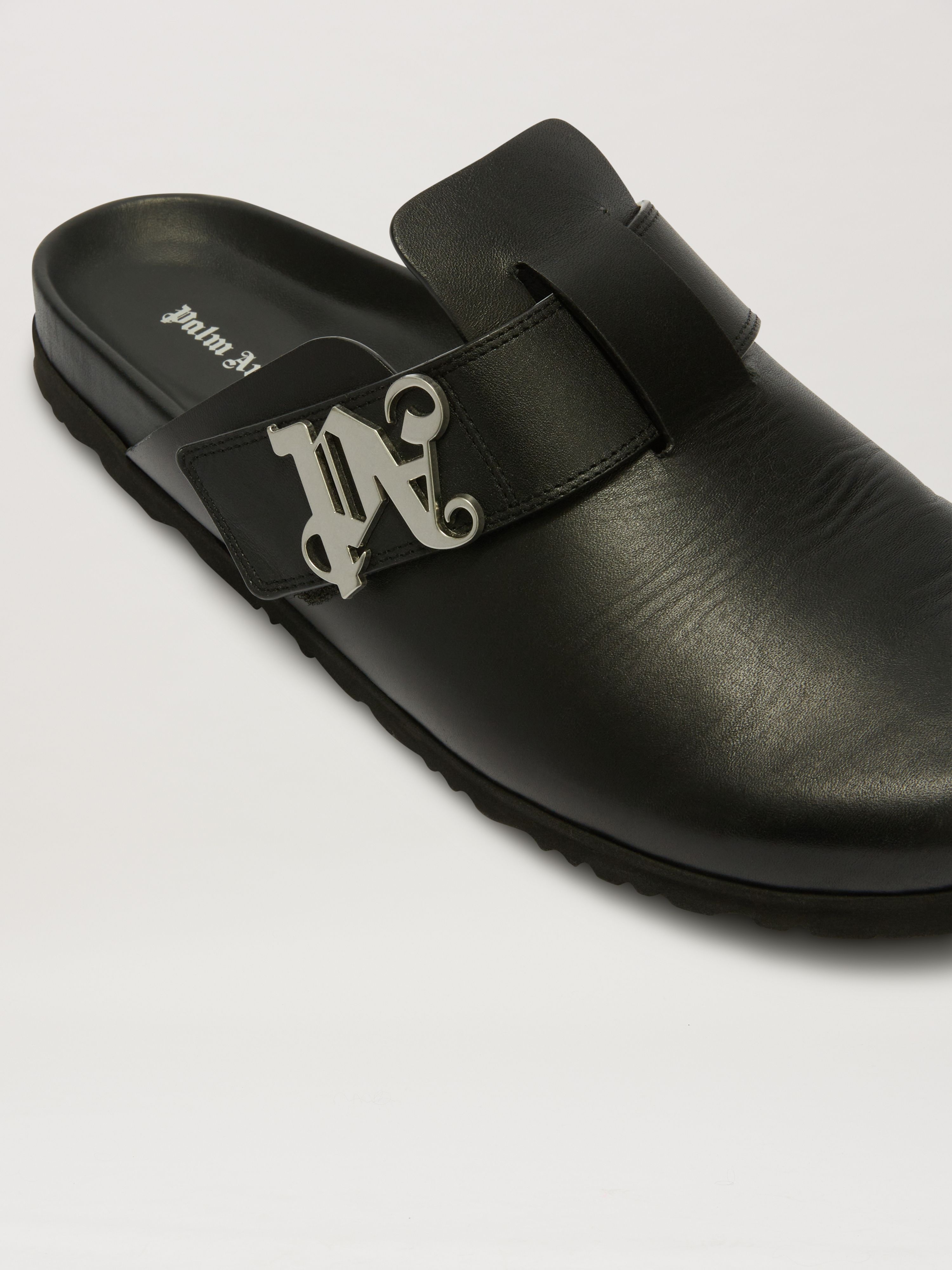 Monogram Leather Mules - 4