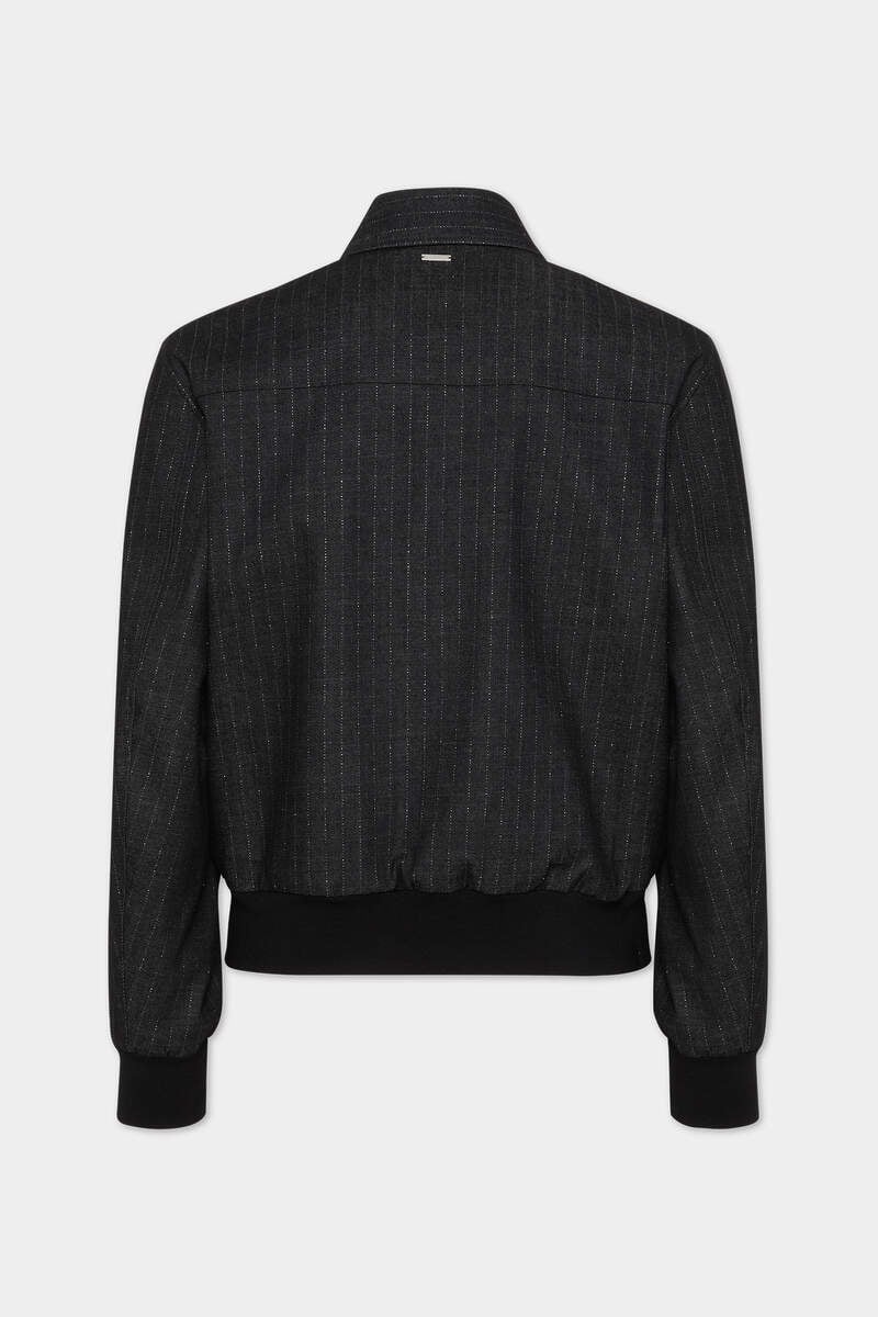 DENIM PINSTRIPE BLOUSON - 2