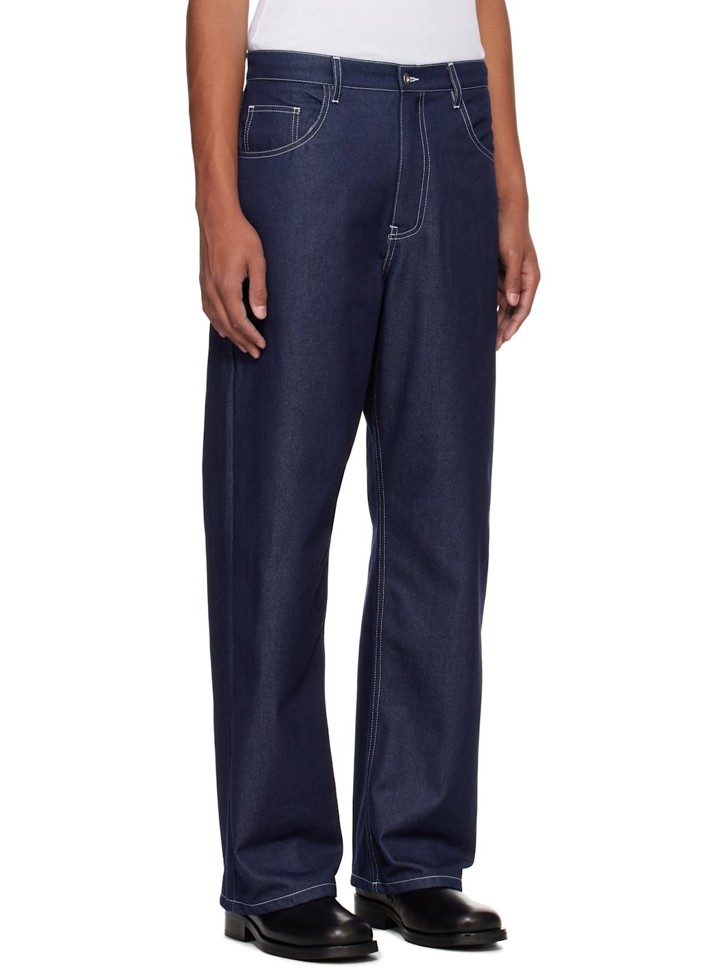 Blue Five-Pocket Jeans - 2