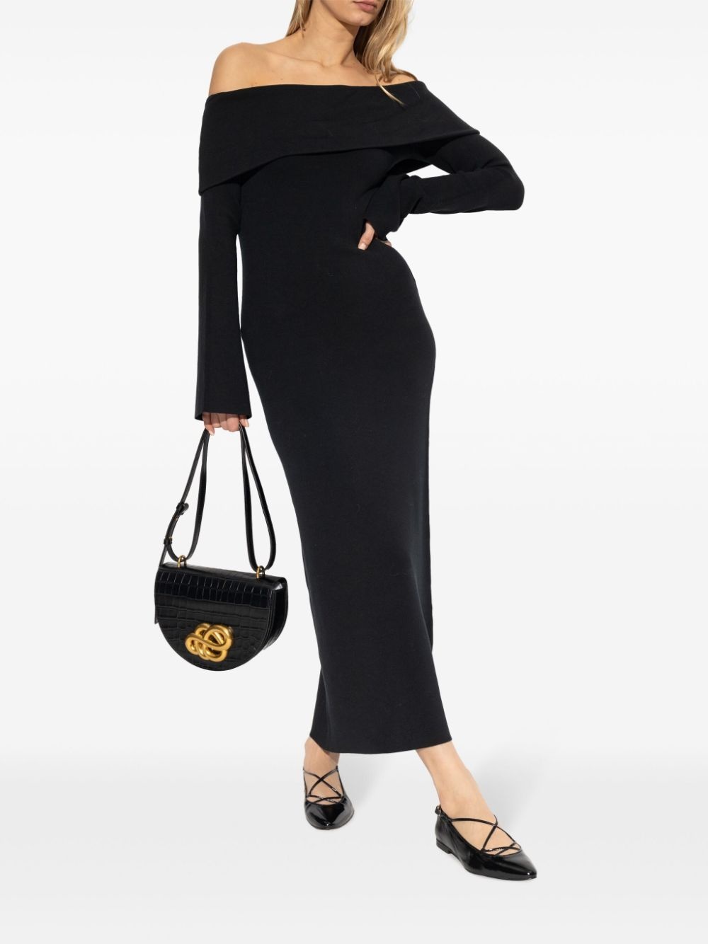 off-shoulder maxi dress - 2