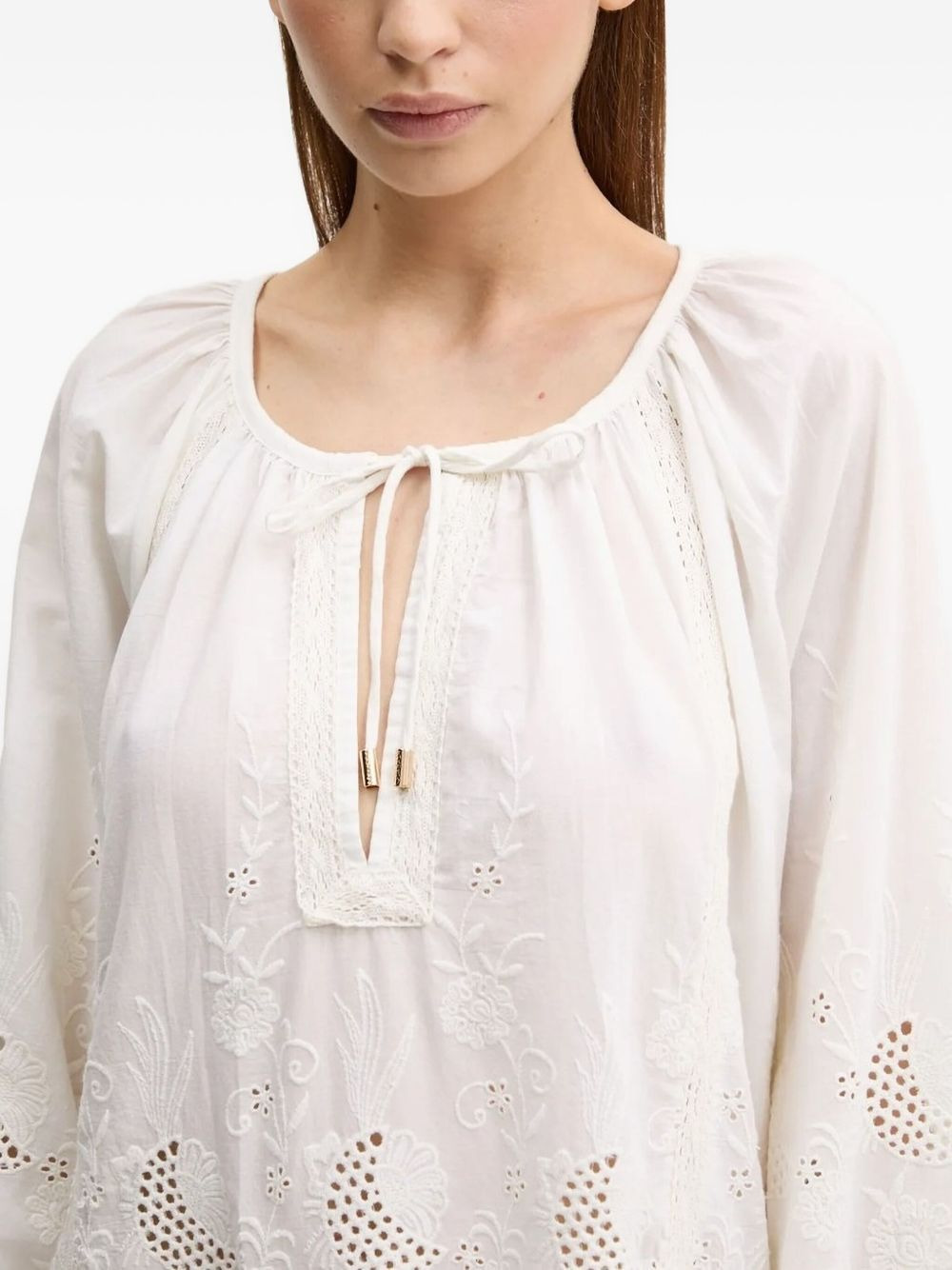 embroidered tiered dress - 4