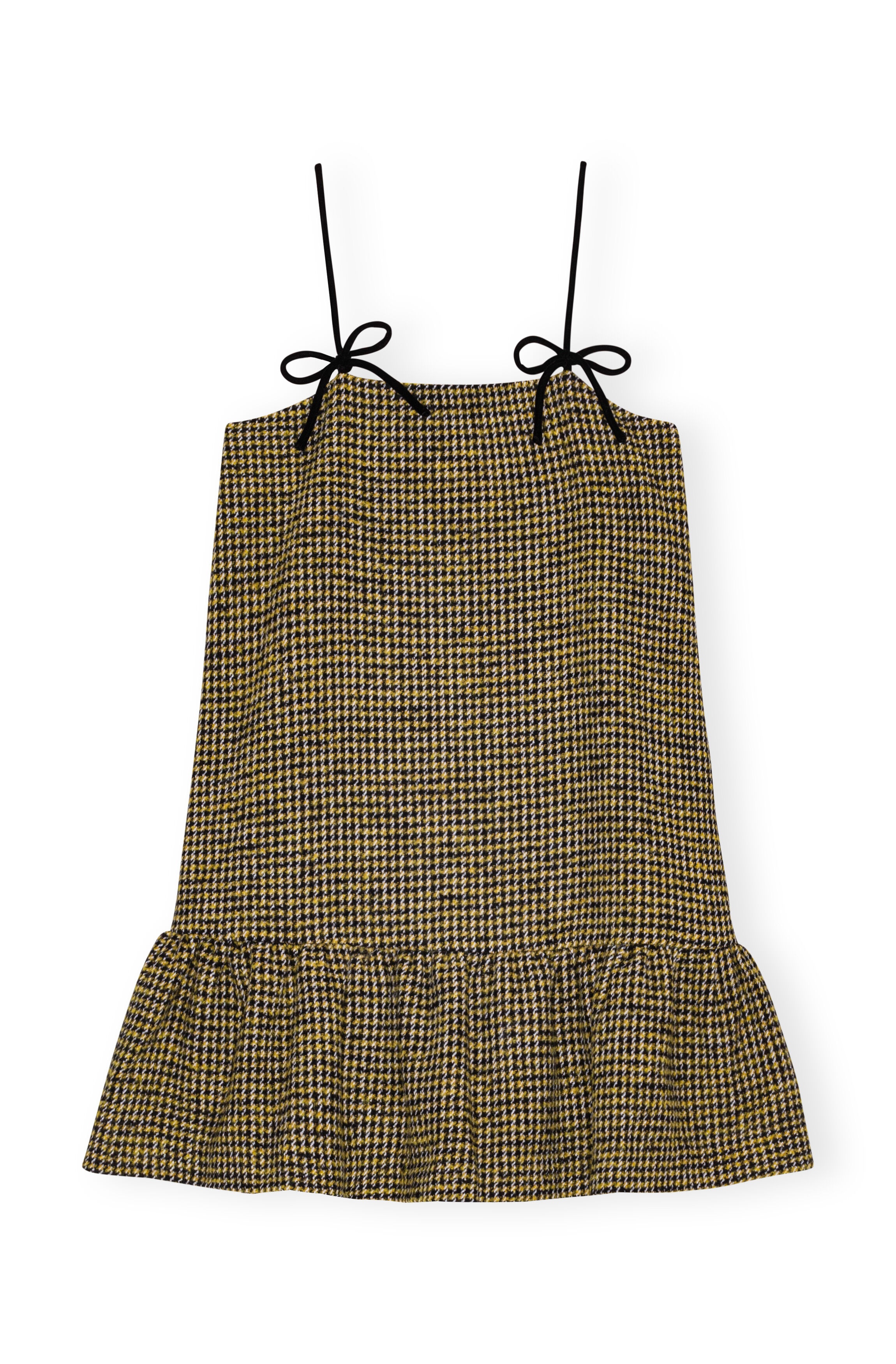 CHECKERED WOOLLEN MINI DRESS - 10