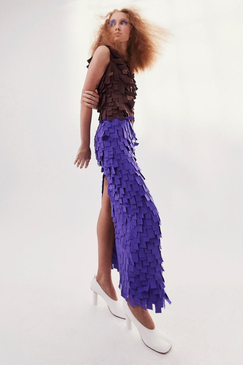 MULTI RECTANGLE SKIRT PURPLE 9