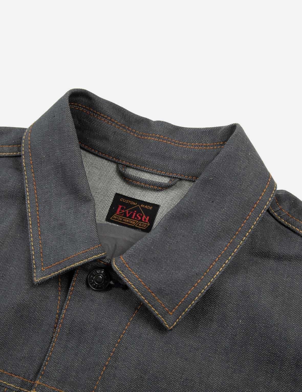 SEAGULL AND THE GREAT WAVE EMBROIDERY REGULAR FIT DENIM JACKET - 11