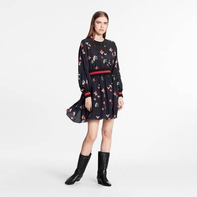 Louis Vuitton Exclusive Floral Print Mini-Dress In Silk Crepe De Chine outlook