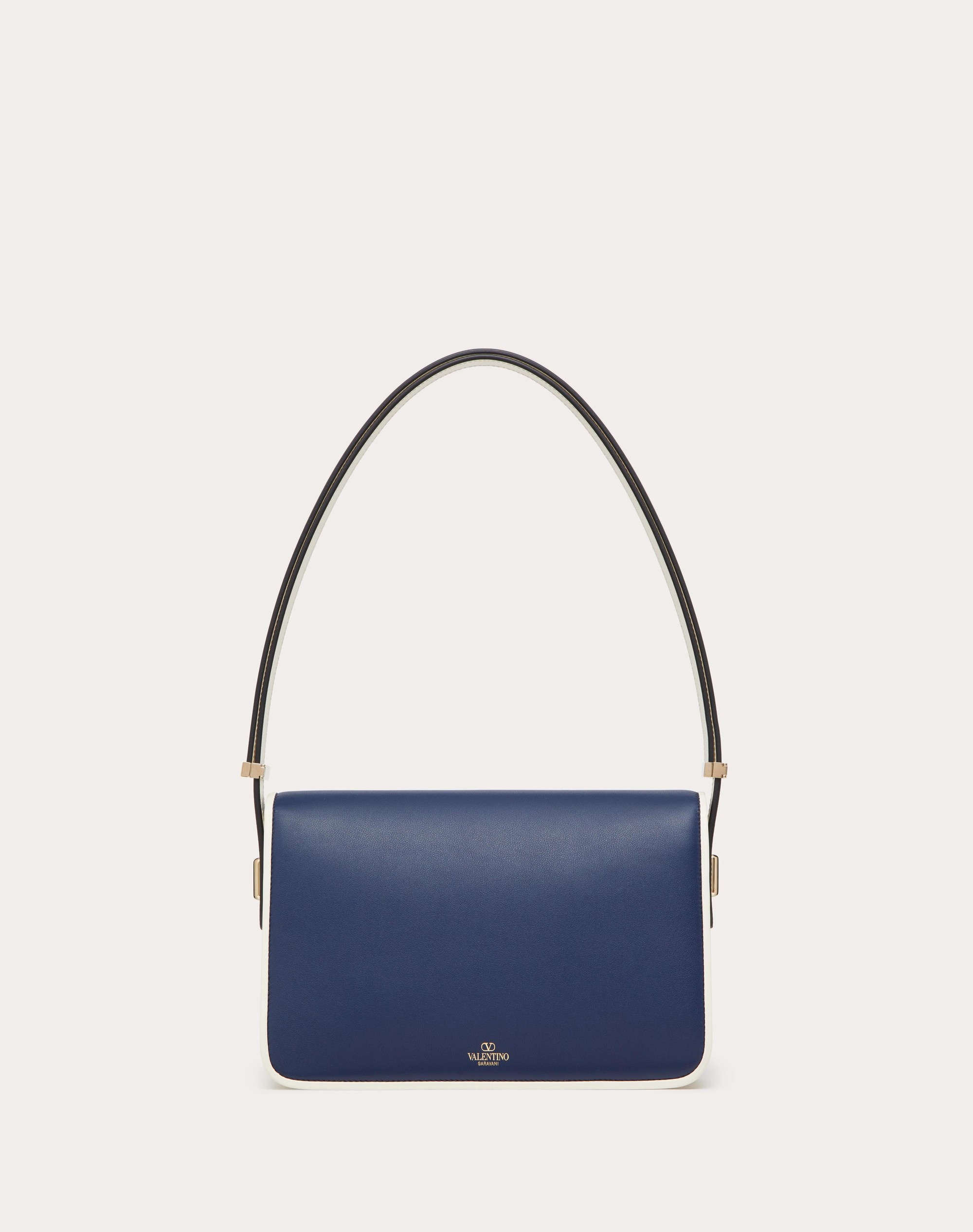 VALENTINO GARAVANI SHOULDER LETTER BAG IN TWO-TONE SMOOTH CALFSKIN - 4