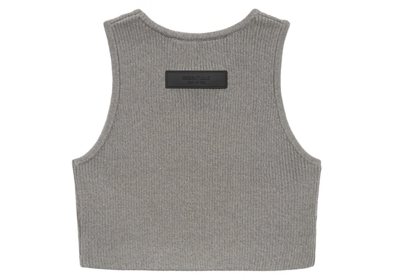 ESSENTIALS Fear of God Essentials Core Collection Women's Knit Sport Tank Heather Grey outlook