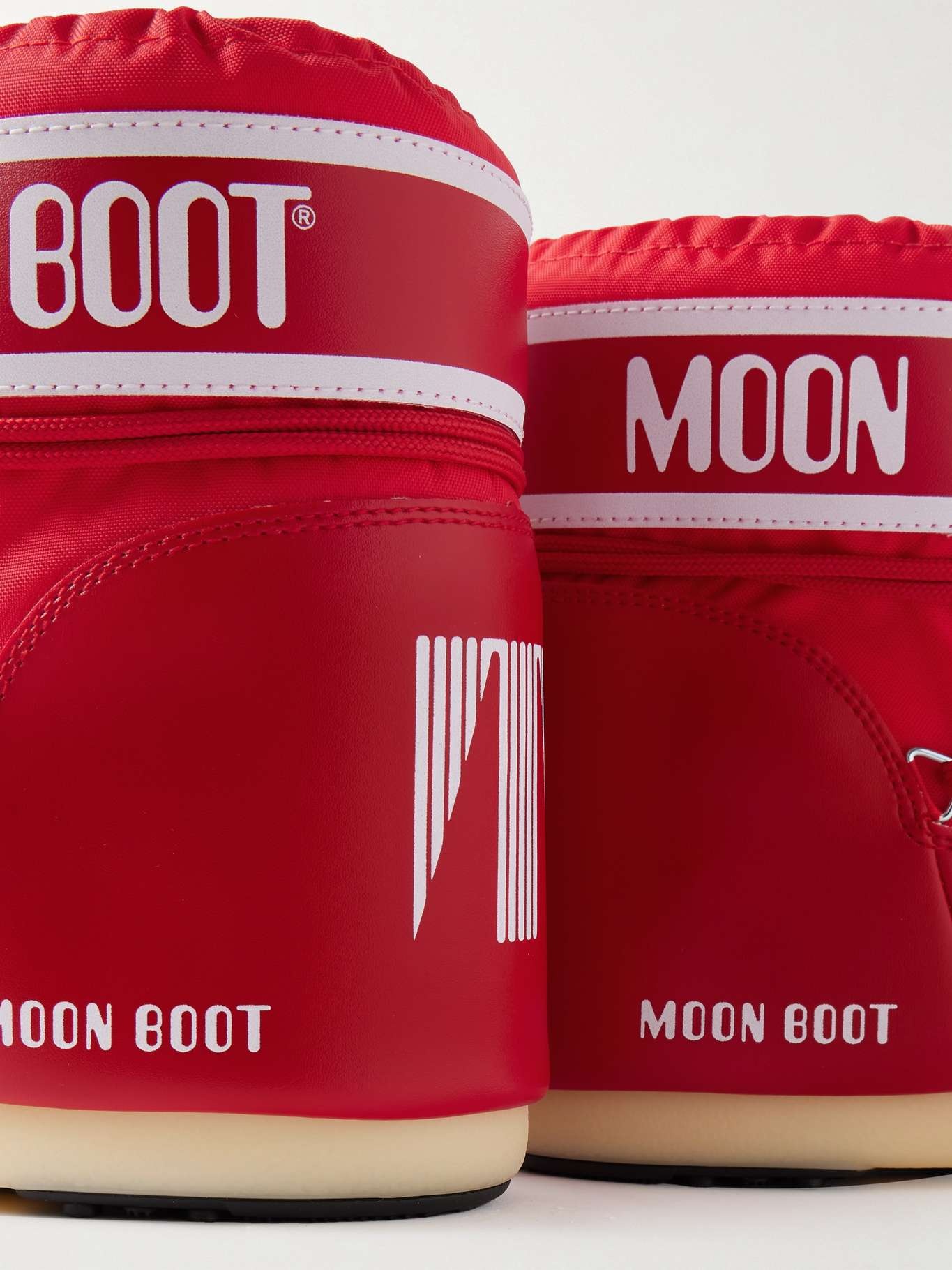 Icon Low shell and faux leather snow boots Red - 4