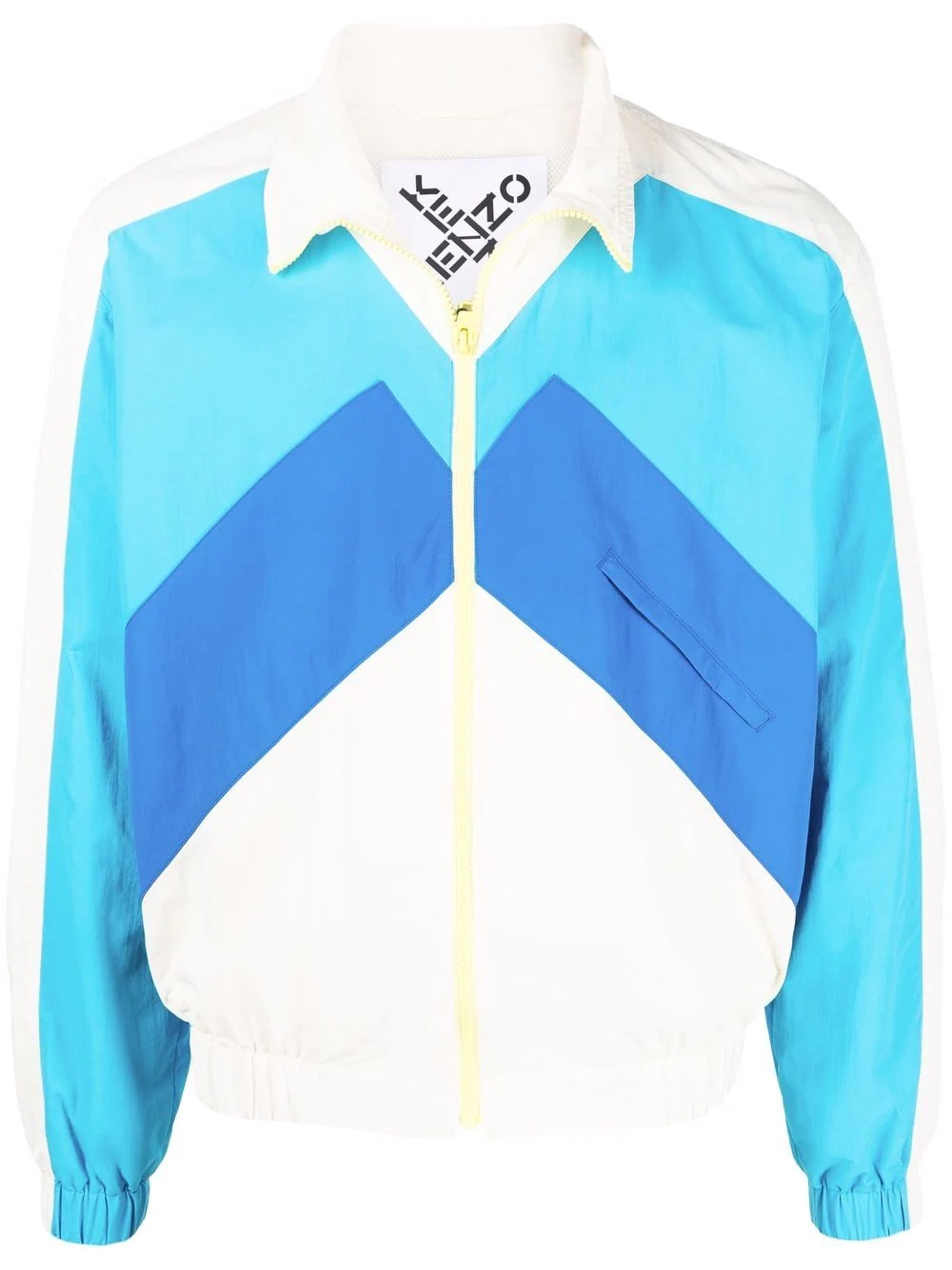 colour-block panelled windbreaker - 1