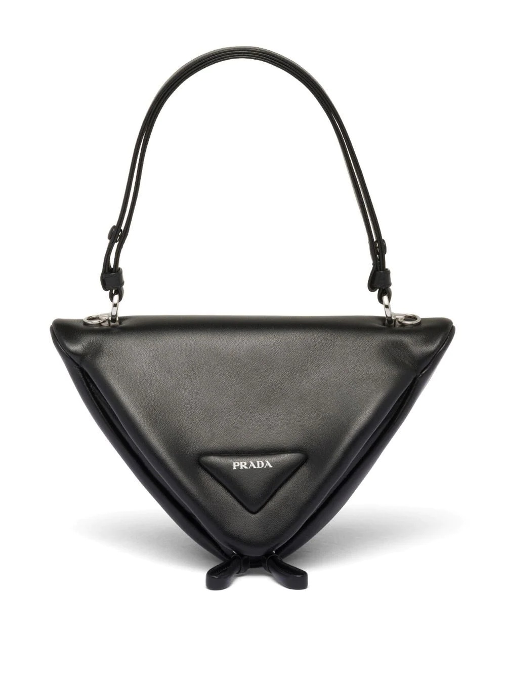 Triangle leather tote bag - 1