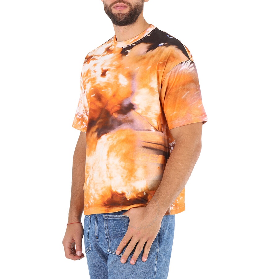 424 Men's Explosion Print Short Sleeve Cotton T-shirt - 3