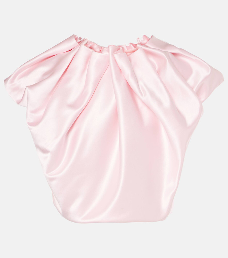 Draped satin top 1