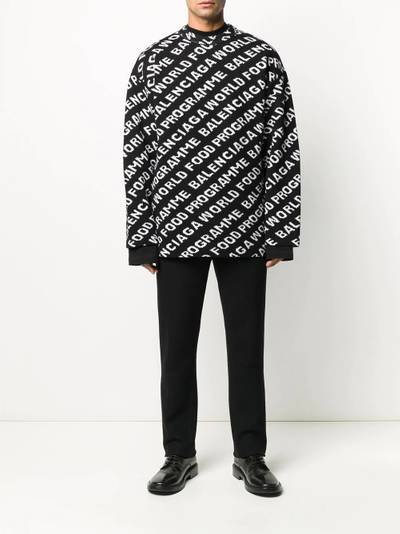 BALENCIAGA World Food Programme crew neck jumper outlook