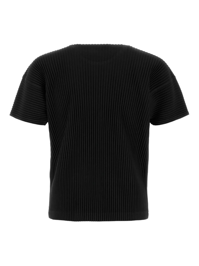 ISSEY MIYAKE pleated short-sleeved T-shirt outlook