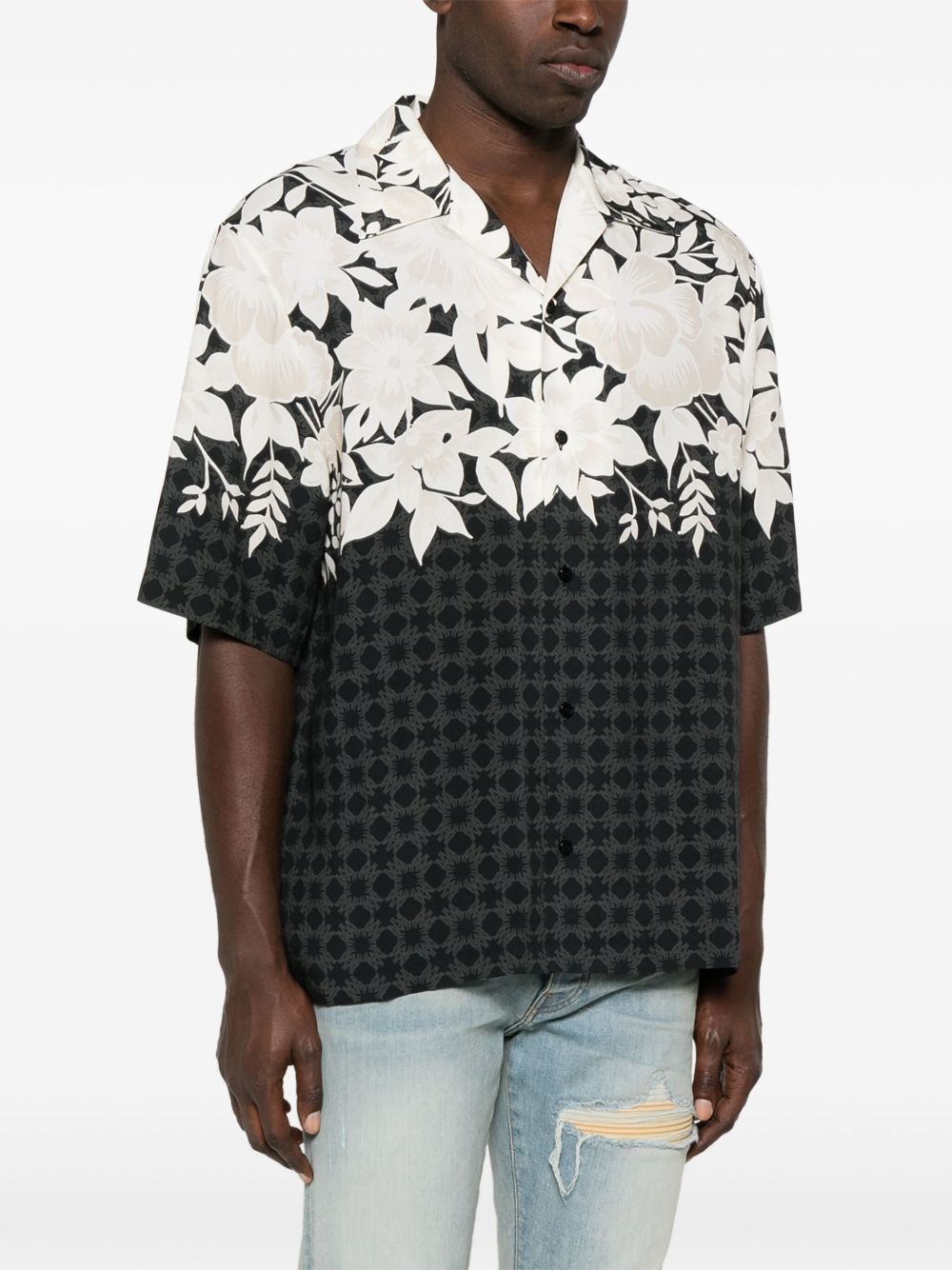 floral-print shirt - 3
