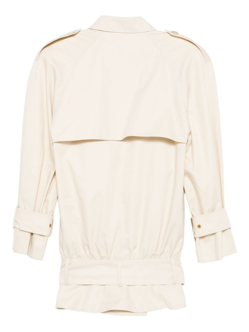 ROWEN ROSE double-breasted belted coat outlook