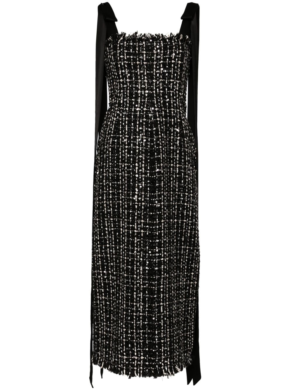 tweed midi dress - 1