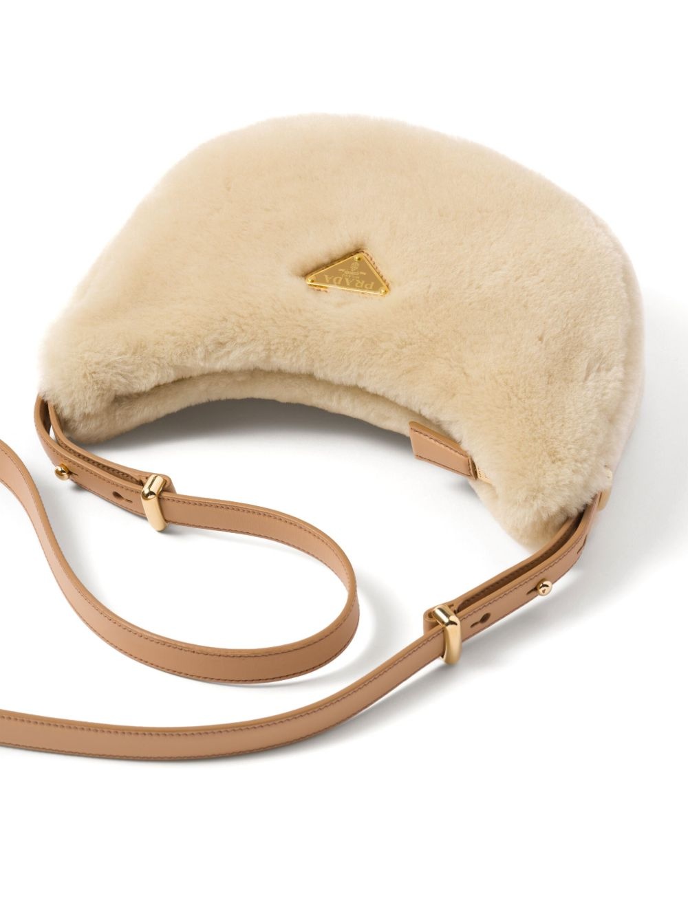 Arqué shearling shoulder bag - 4