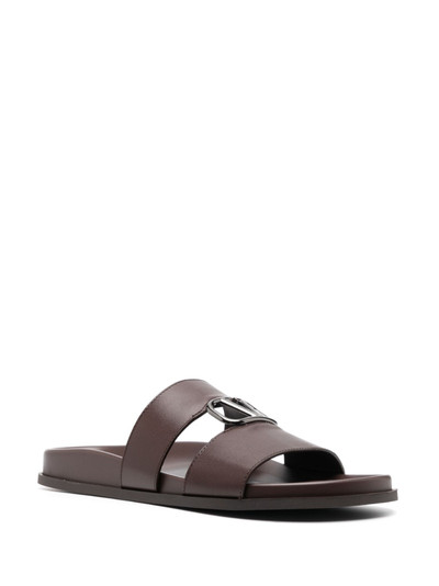 Valentino logo-plaque calf leather sandals outlook