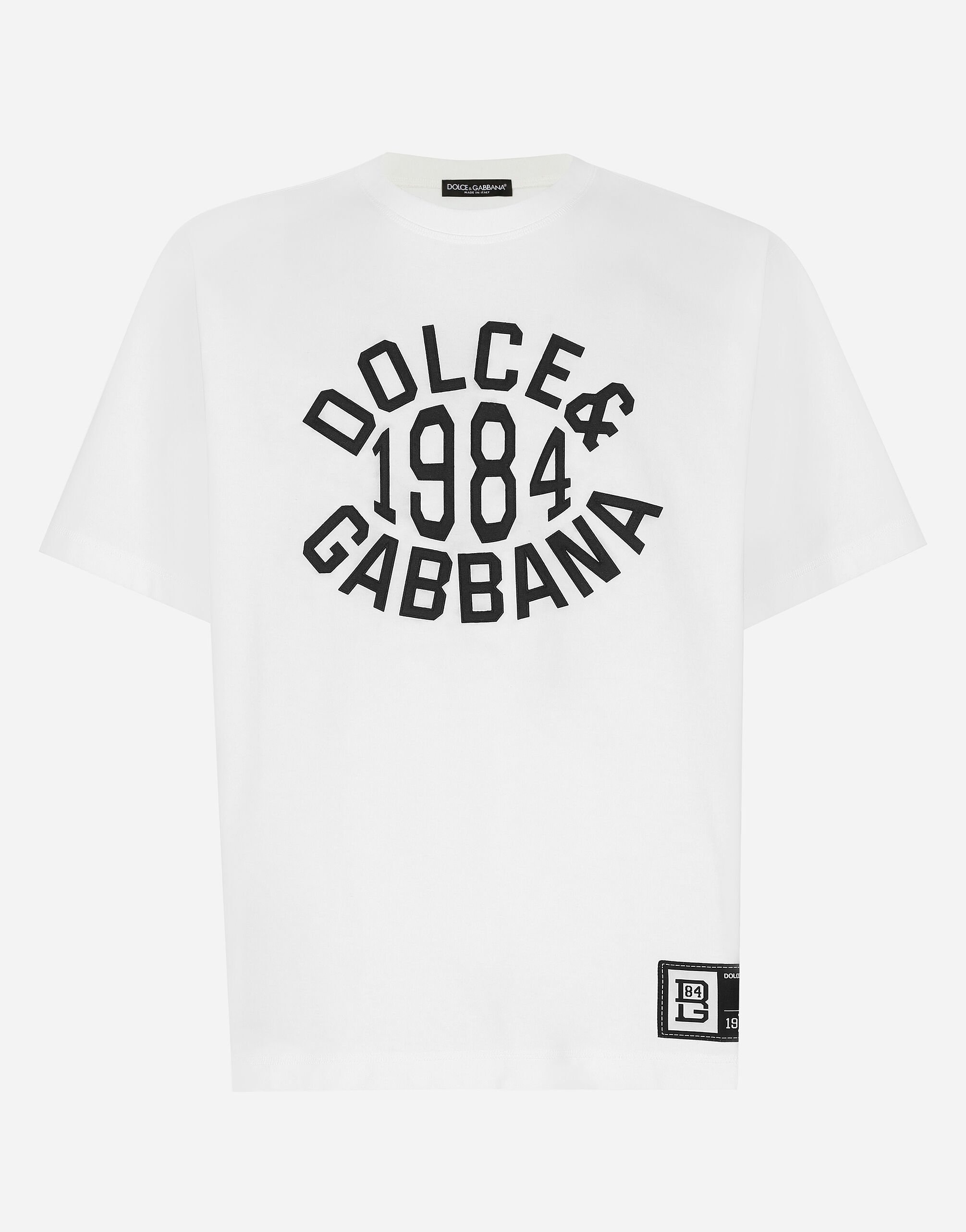 Cotton T-shirt with logo print - 1