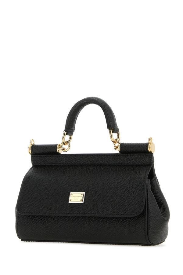 Dolce & Gabbana Woman Black Leather Small Sicily Handbag - 2