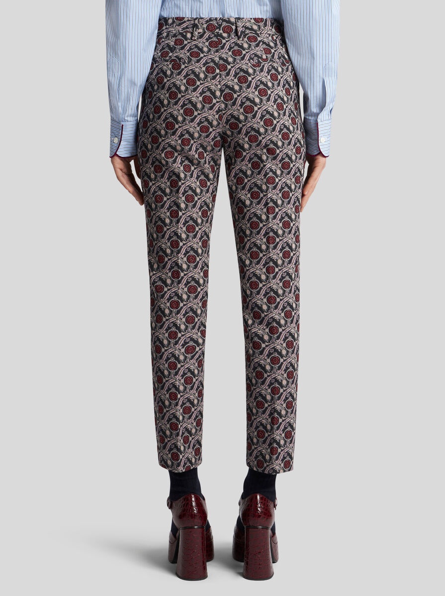 JACQUARD CIGARETTE TROUSERS - 5