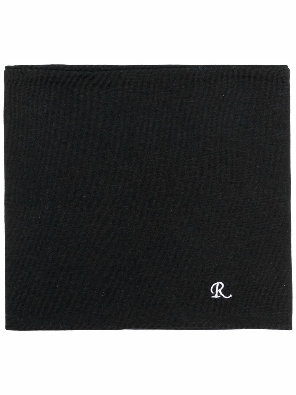 embroidered-logo scarf - 1