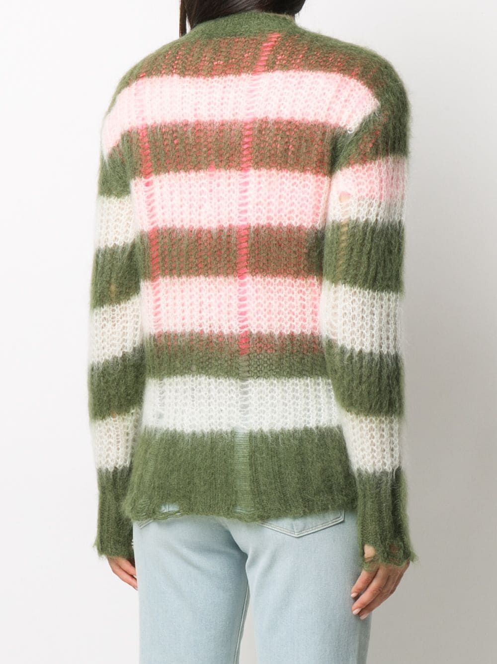 knitted striped jumper - 4