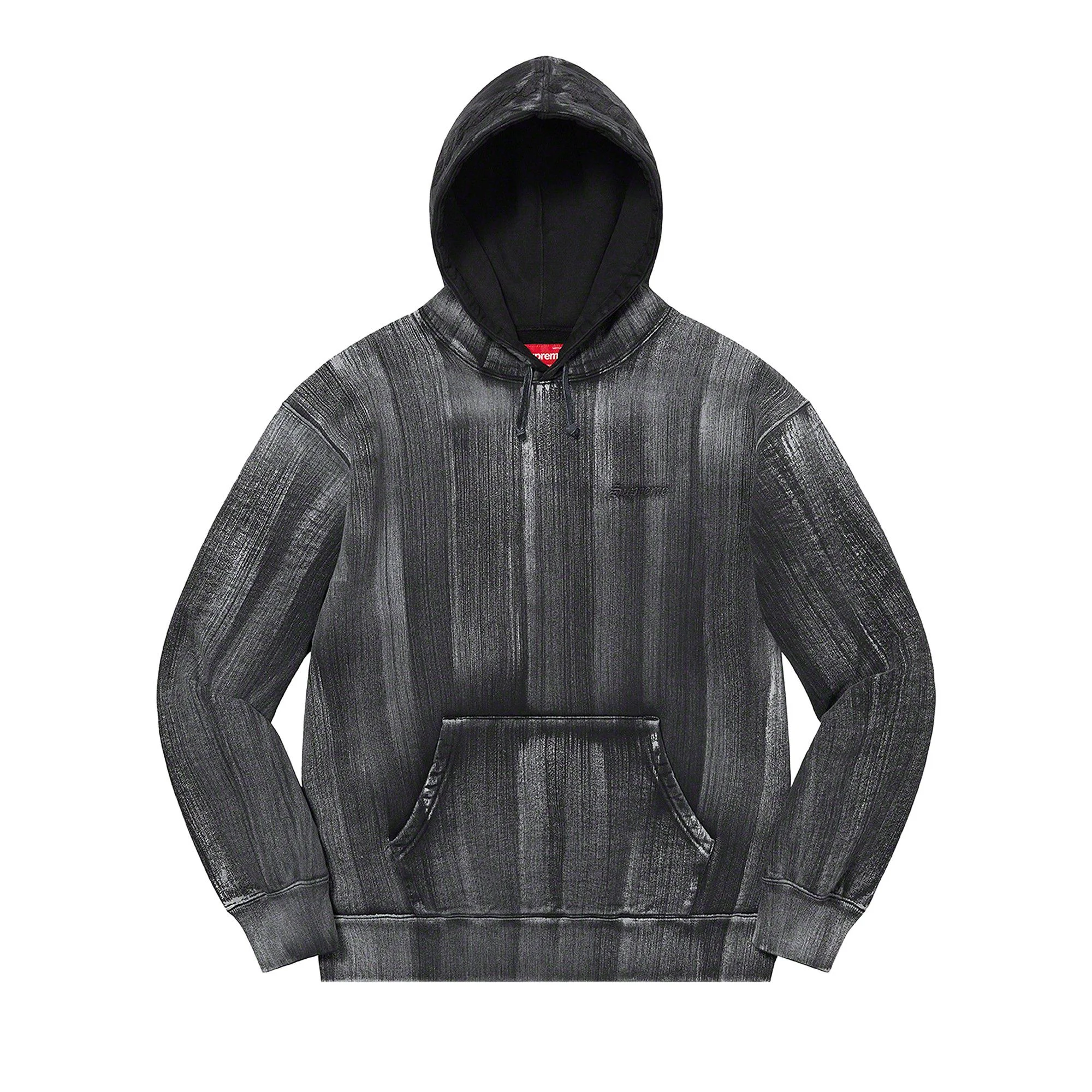 Supreme Brush Stroke Hooded Sweatshirt 'Black' - 1