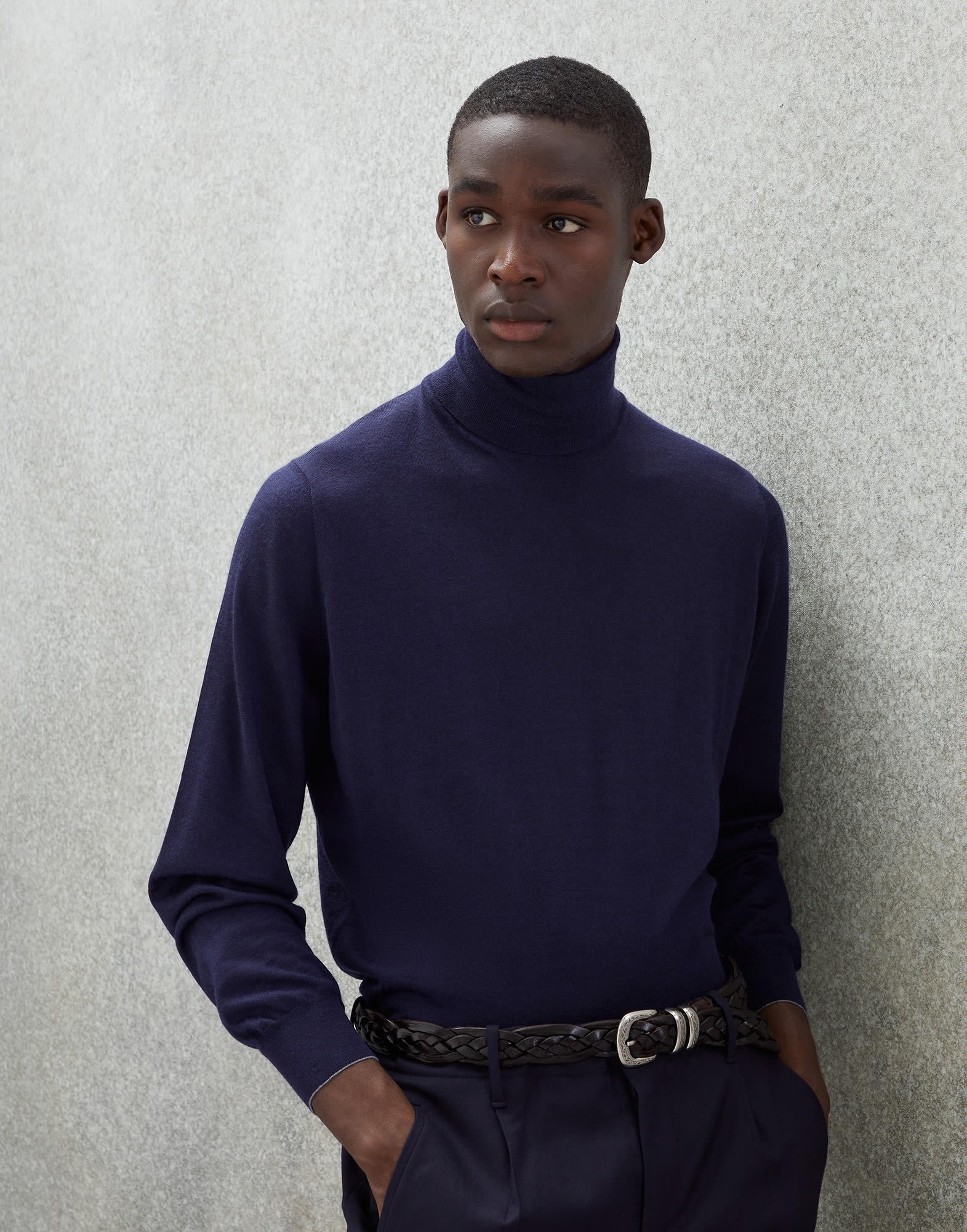 Cashmere and silk lightweight turtleneck sweater - 4