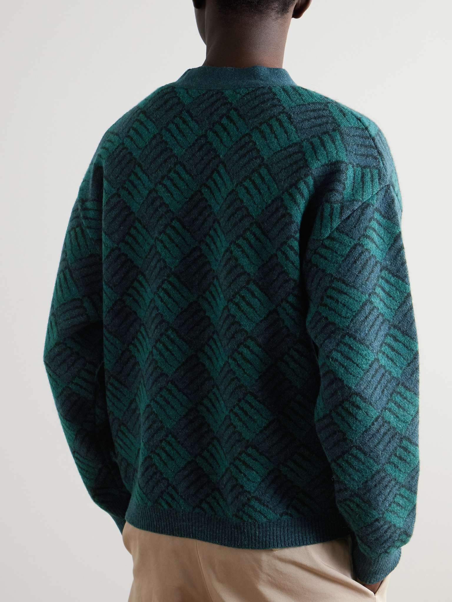 Wind and Wave Jacquard-Knit Cardigan - 4