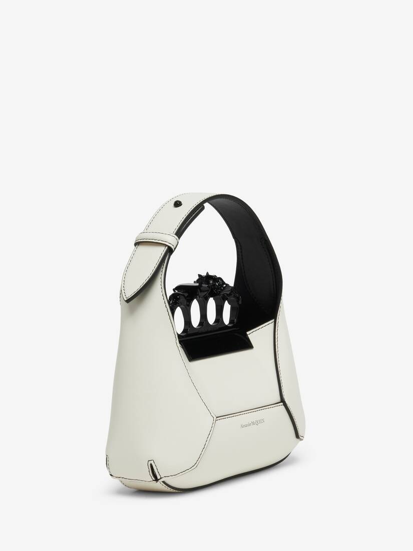 Women's The Jewelled Hobo Mini Bag in Soft Ivory - 3
