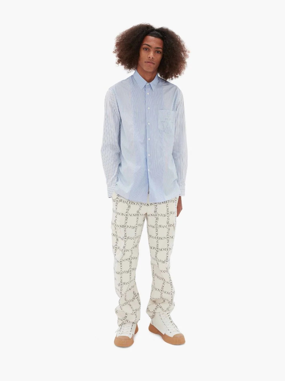 RELAXED STRIPE PATCHWORK SHIRT - 2