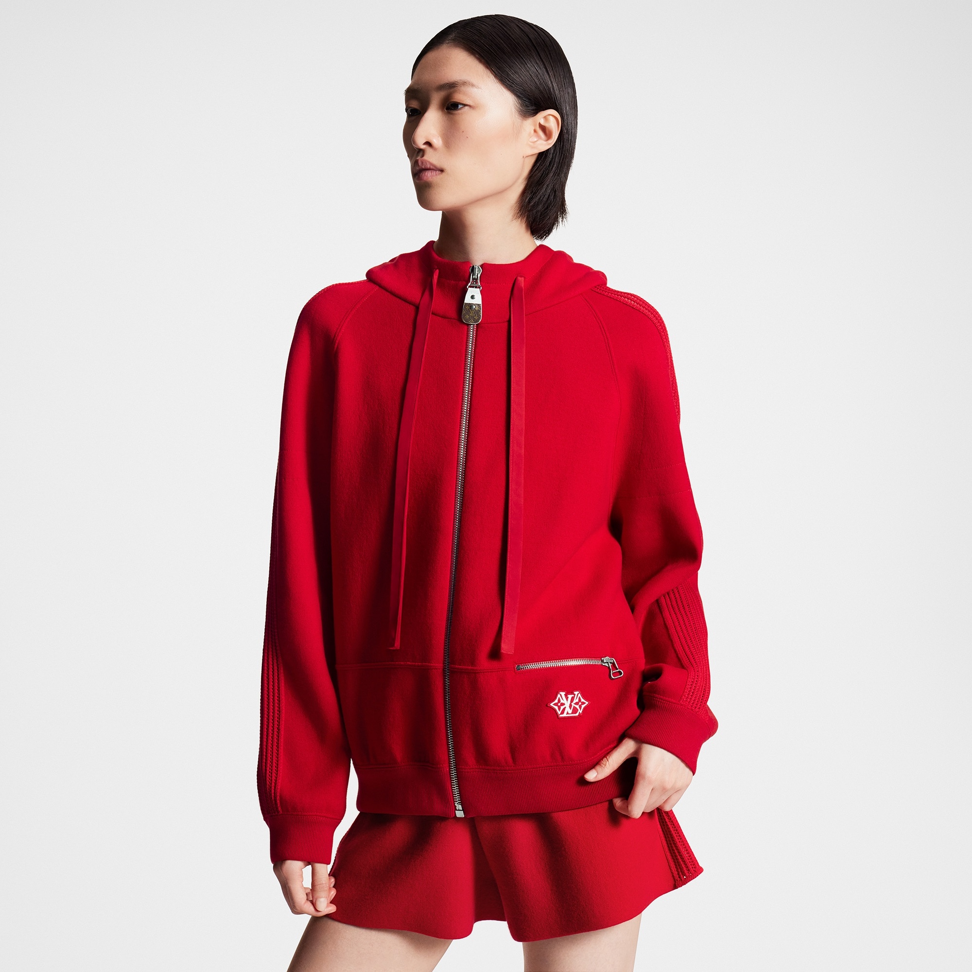 Mesh Accent Hoodie - 5