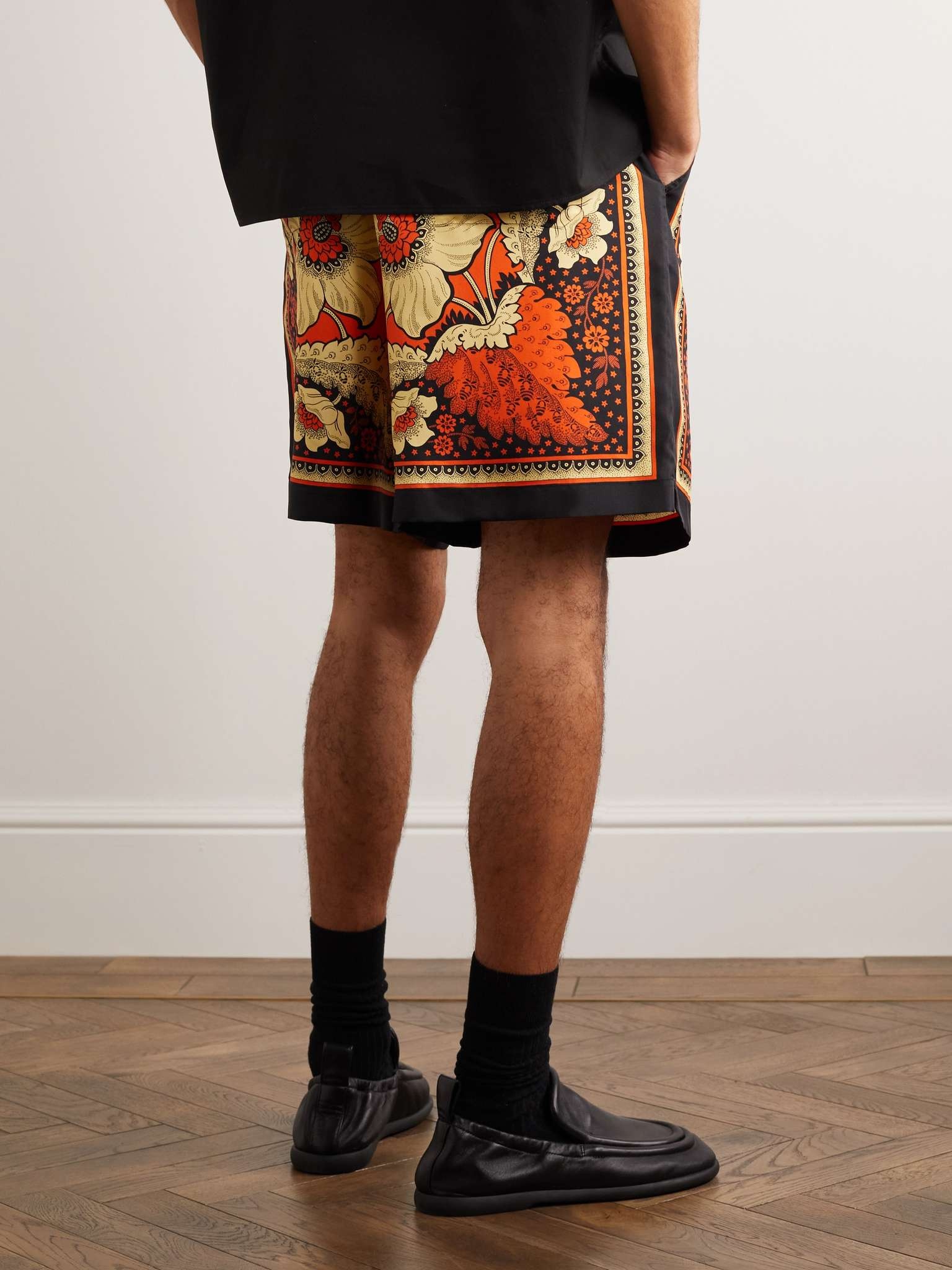 Straight-Leg Printed Cotton Bermuda Shorts - 7