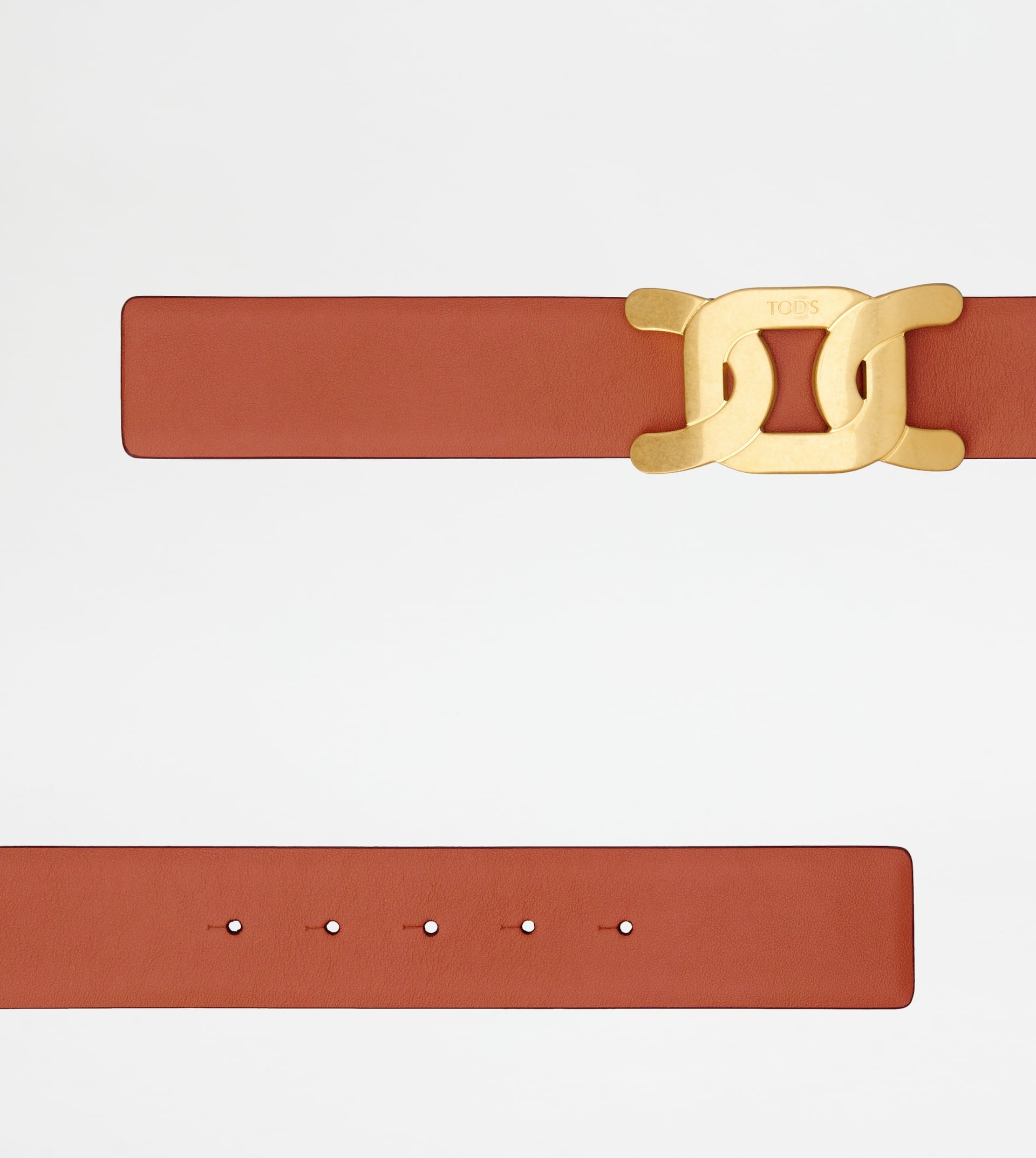 KATE BELT IN LEATHER - ORANGE - 2