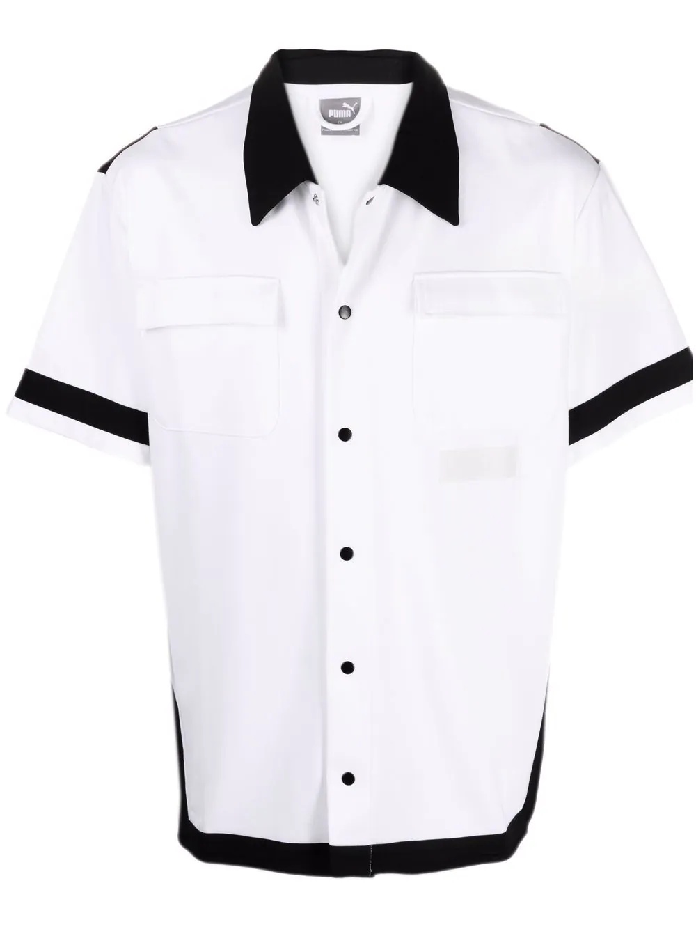 two-tone short-sleeved shirt - 1