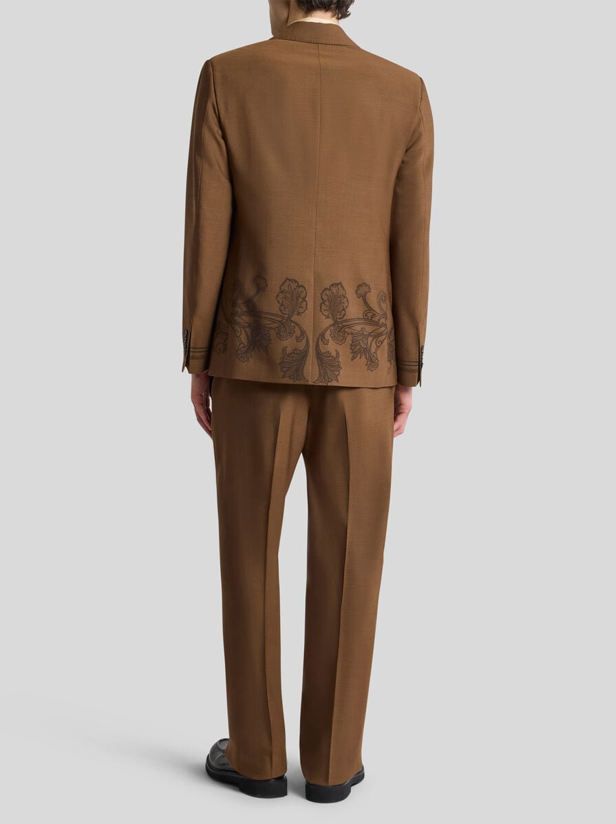 SINGLE-BREASTED JACKET WITH PLACED MOTIF - 4