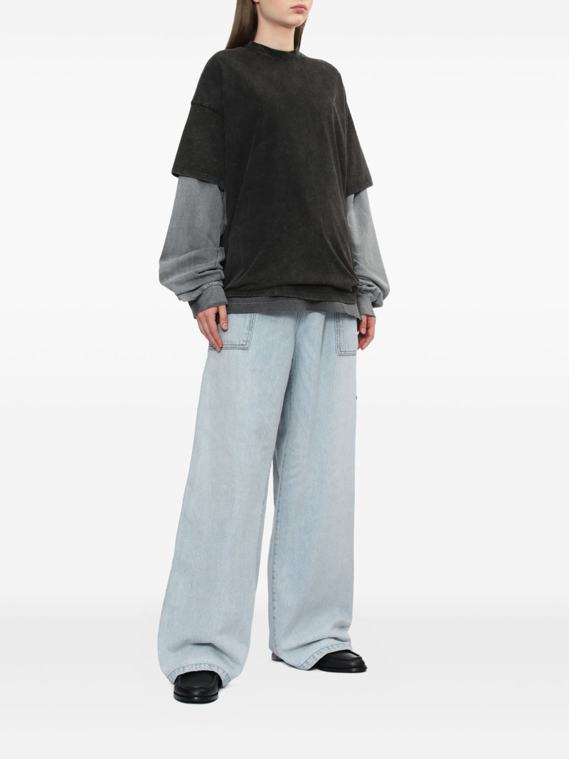 We11done long-sleeve washed-effect T-shirt outlook