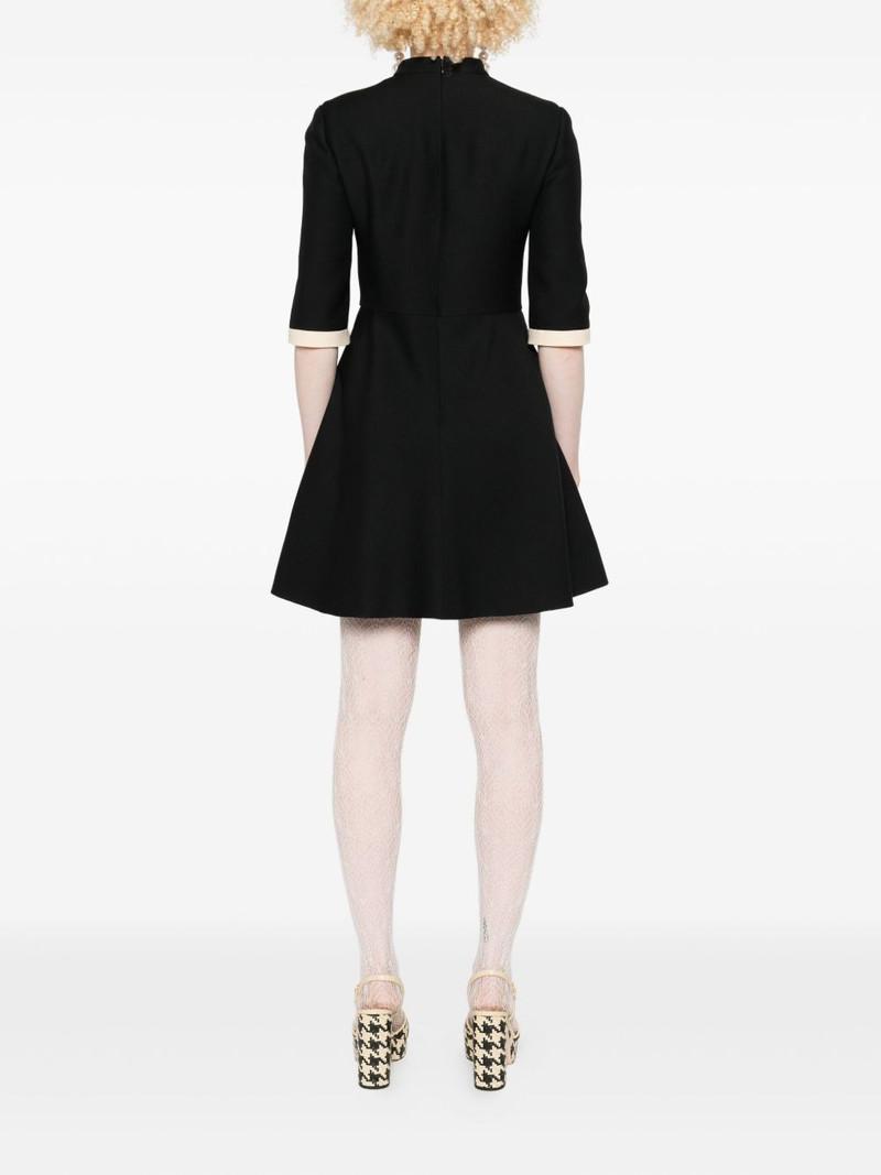 bow-detailed ruffled mini dress 4