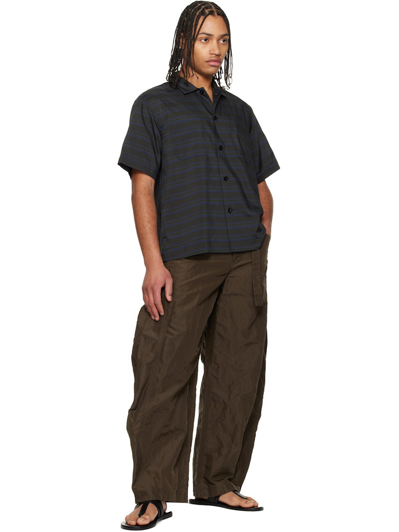 sacai Navy Horizontal Stripe Shirt outlook