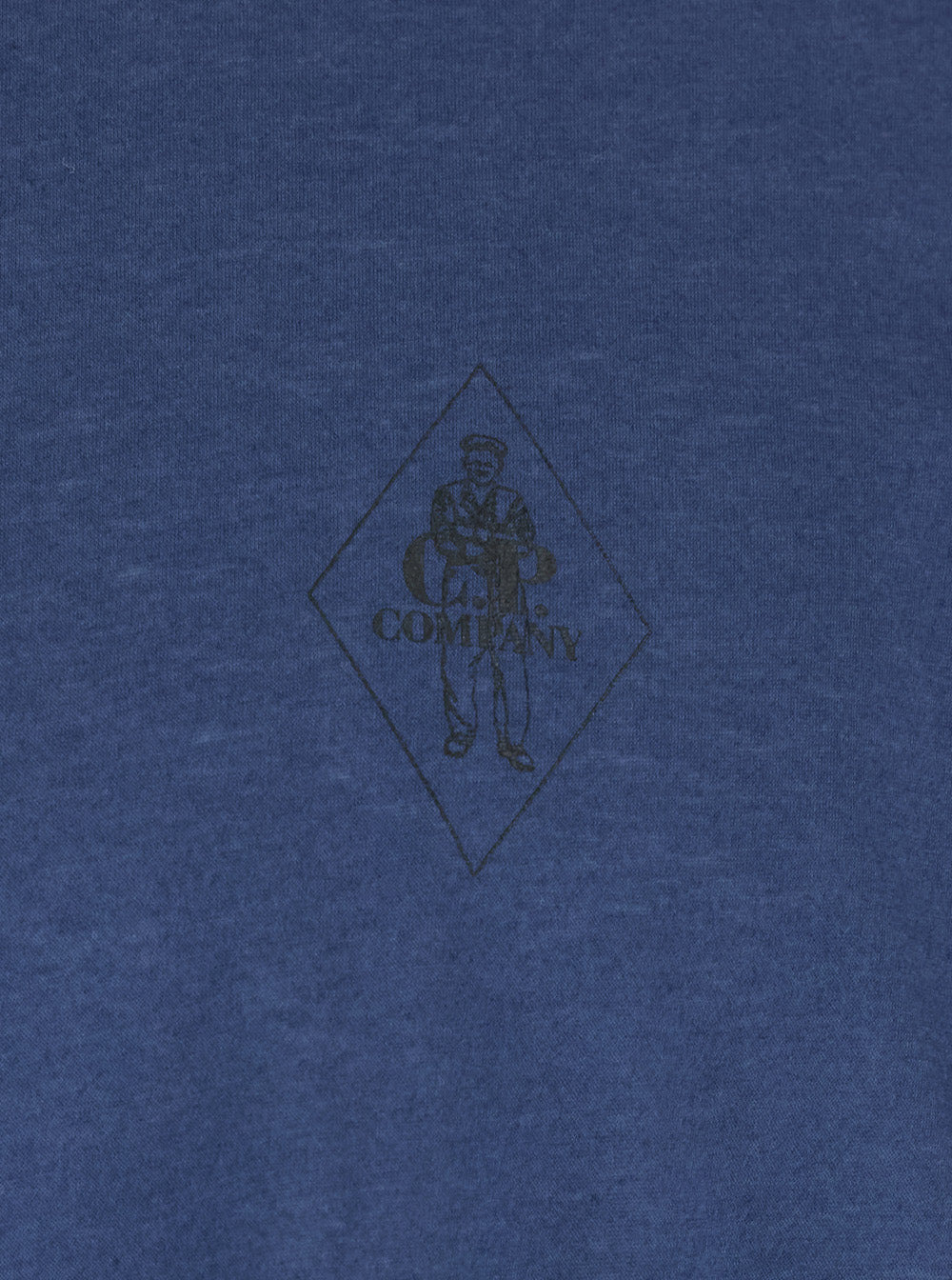C.P. Company Men Blue Crewneck T-Shirt With Logo Embroidery On The Front In Cotton Man - 3